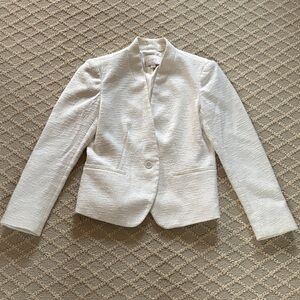 LOFT Textured Cream Blazer